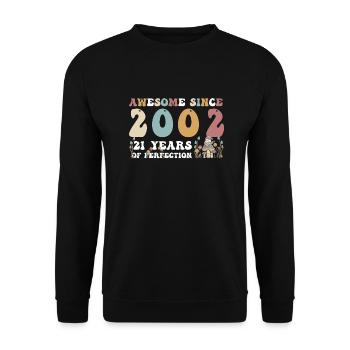Génial depuis 2002 21 Année de Perfection - 21ème - Sweat-shirt Unisexe - noir - Devant - Alina (178cm) & Michal (187cm)