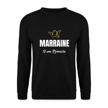 marraine d'une princesse - Sweat-shirt Unisexe - noir - Devant - Alina (178cm) & Michal (187cm)