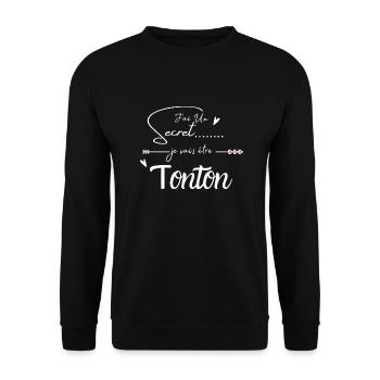 Je vais être tonton - Sweat-shirt Unisexe - noir - Devant - Alina (178cm) & Michal (187cm)