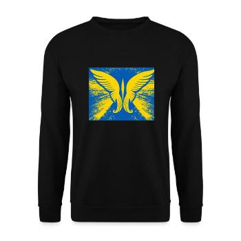 Ailes pour la liberté Paix - Sweat-shirt Unisexe - noir - Devant - Alina (178cm) & Michal (187cm)