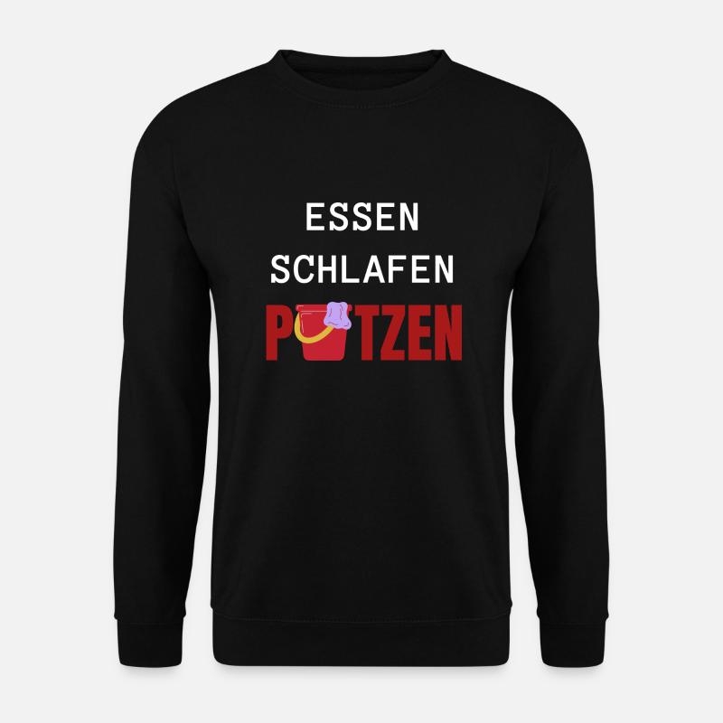 ESSEN SCHLAFEN PUTZEN - Unisex Pullover - Schwarz