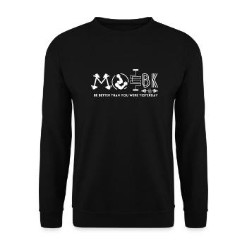 better thanyouwereyesterday - Unisex Pullover - Schwarz - Vorne - Alina (178cm) & Michal (187cm)