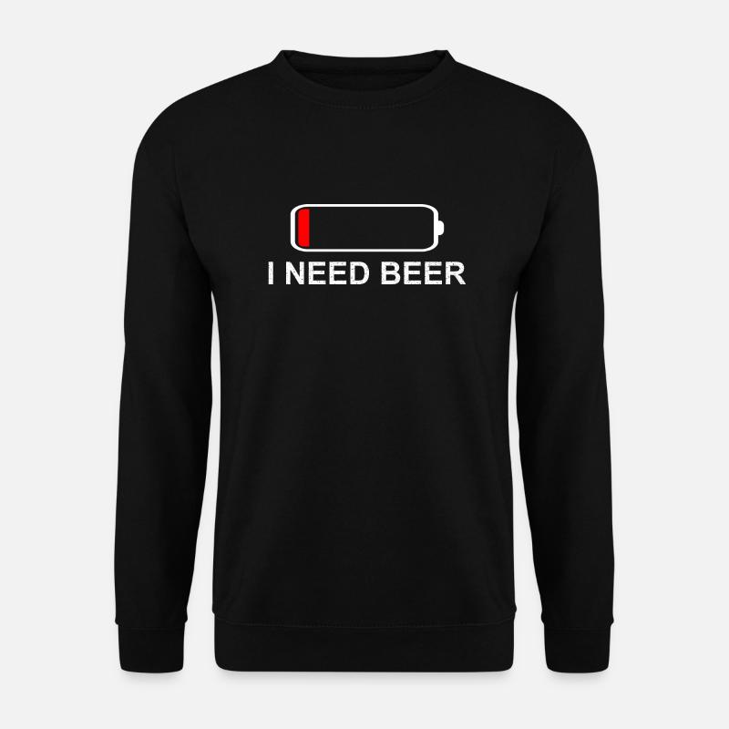 I Need Beer - Unisex Pullover - Schwarz