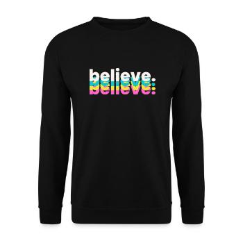 Croire - Sweat-shirt Unisexe - noir - Devant - Alina (178cm) & Michal (187cm)