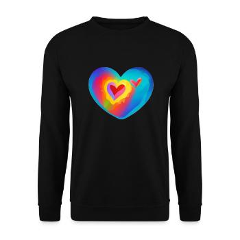 Mariage Fête des mères Saint-Valentin Fiançailles Amour - Sweat-shirt Unisexe - noir - Devant - Alina (178cm) & Michal (187cm)