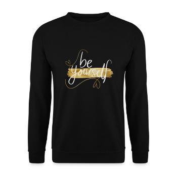 Be yourself - Unisex Sweatshirt - black - Front - Alina (178cm) & Michal (187cm)