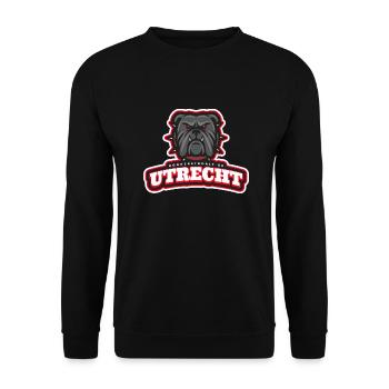 Utrecht, Donnerstroh weiter - Unisex Pullover - Schwarz - Vorne - Alina (178cm) & Michal (187cm)