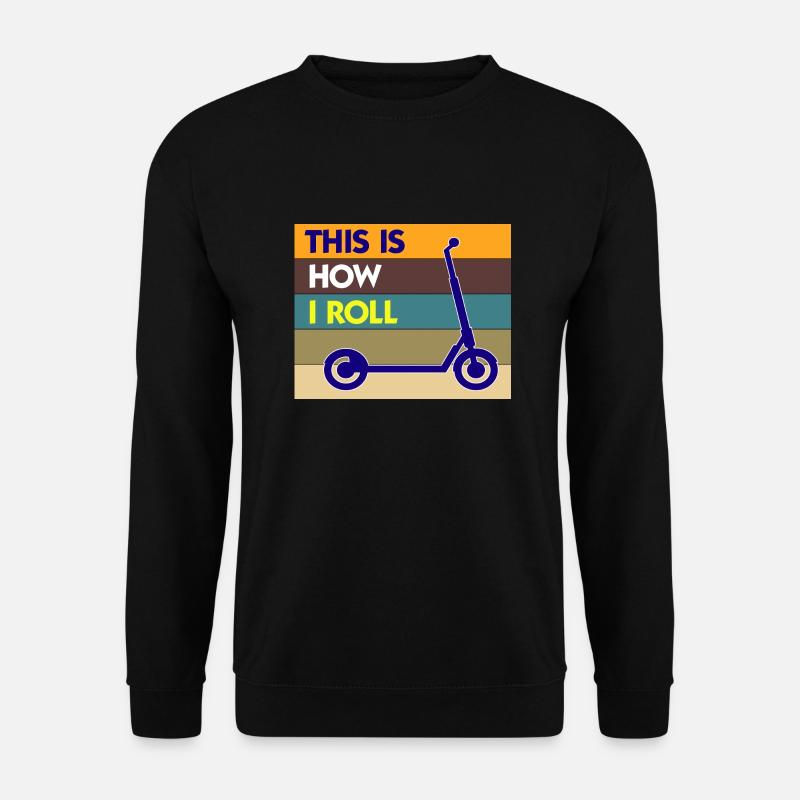 E-Scooter Roller Scooter - Unisex Sweatshirt - black