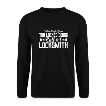When Life Gives You Locked Doors Call A Locksmith - Unisex Pullover - Schwarz - Vorne - Alina (178cm) & Michal (187cm)