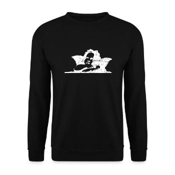 design baroque mignon - Raphael’s angel - Sweat-shirt Unisexe - noir - Devant - Alina (178cm) & Michal (187cm)