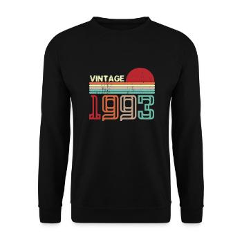 Vintage retro sunset 1993 birthday gift - Unisex Sweatshirt - black - Front - Alina (178cm) & Michal (187cm)