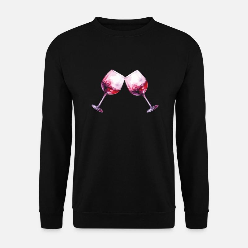 weingläser 2 - Unisex Pullover - Schwarz