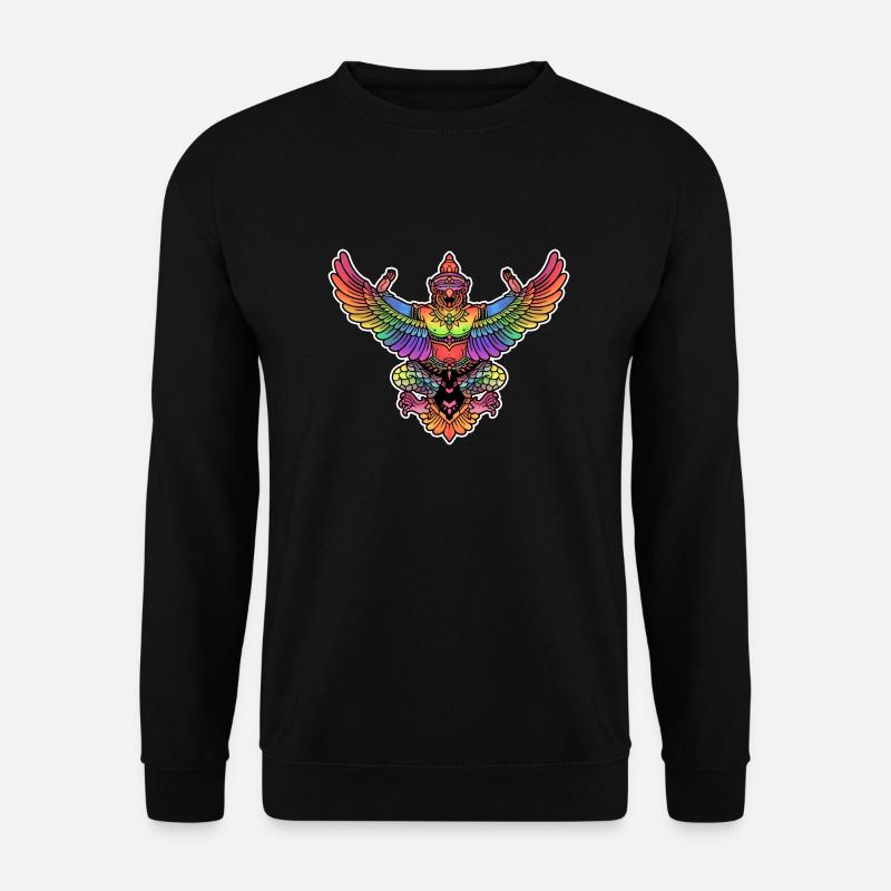Garuda Regenbogen Indonesien - Unisex Pullover - Schwarz
