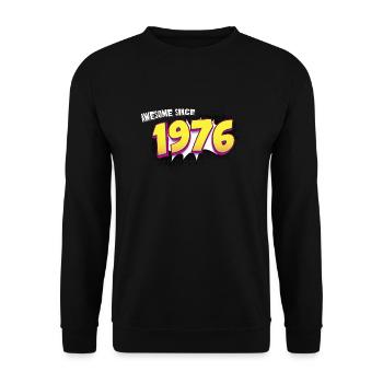 Rétro 47e anniversaire dans le Style de bande dessinée Pop Art - Sweat-shirt Unisexe - noir - Devant - Alina (178cm) & Michal (187cm)