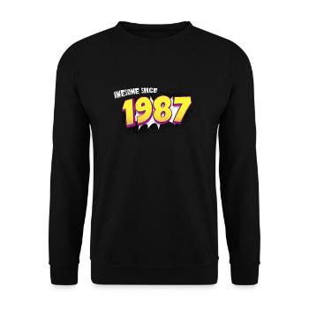 Rétro 36e anniversaire dans le Style de bande dessinée Pop Art - Sweat-shirt Unisexe - noir - Devant - Alina (178cm) & Michal (187cm)
