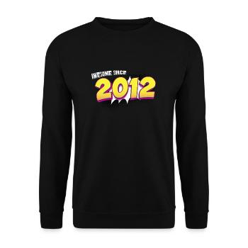 Retro 11th birthday in Pop Art Comic Book Style - Unisex Sweatshirt - black - Front - Alina (178cm) & Michal (187cm)