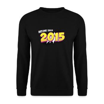 Rétro 8e anniversaire dans le Style de bande dessinée Pop Art - Sweat-shirt Unisexe - noir - Devant - Alina (178cm) & Michal (187cm)