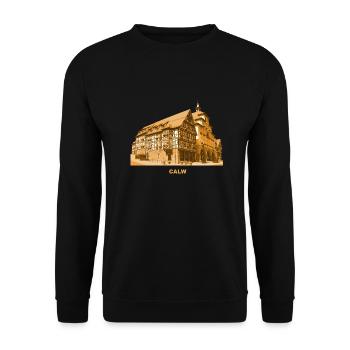 Calw Rathaus Schwarzwald Baden-Württemberg - Unisex Pullover - Schwarz - Vorne - Alina (178cm) & Michal (187cm)