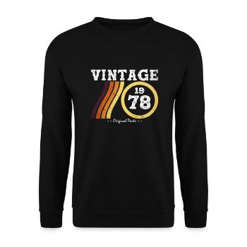 Classic Vintage 1978 - Édition Limitée Retro 46 - Sweat-shirt Unisexe - noir - Devant - Alina (178cm) & Michal (187cm)