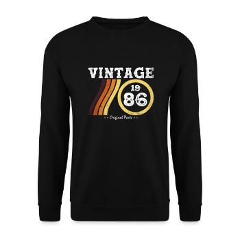Klassische limitierte Auflage Vintage 1986 Retro 38 - Unisex Pullover - Schwarz - Vorne - Alina (178cm) & Michal (187cm)