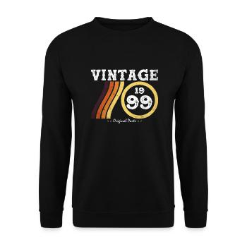 Millésime 1999 Édition Limitée Classique Rétro 25 - Sweat-shirt Unisexe - noir - Devant - Alina (178cm) & Michal (187cm)