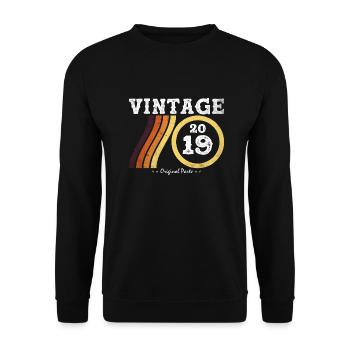 Millésime 2019 Édition Limitée Classique Rétro 5 - Sweat-shirt Unisexe - noir - Devant - Alina (178cm) & Michal (187cm)