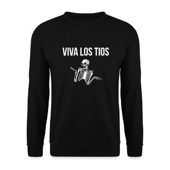 VIVAlosdios - Unisex Pullover - Schwarz - Vorne - Alina (178cm) & Michal (187cm)