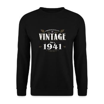 83 Jahre alter Jahrgang 1941 Limitierte Auflage 83. - Unisex Pullover - Schwarz - Vorne - Alina (178cm) & Michal (187cm)