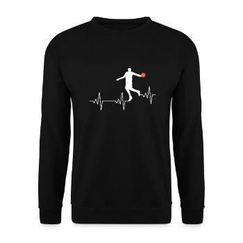 Basketball - Unisex Pullover - Schwarz - Vorne - Alina (178cm) & Michal (187cm)