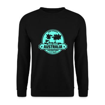 Australien - Surfen - Unisex Pullover - Schwarz - Vorne - Alina (178cm) & Michal (187cm)