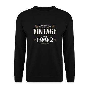 32 Years Old Vintage 1992 Limited Edition 32nd - Unisex Sweatshirt - black - Front - Alina (178cm) & Michal (187cm)