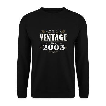 21 Years Old Vintage 2003 Limited Edition 21st - Unisex Sweatshirt - black - Front - Alina (178cm) & Michal (187cm)
