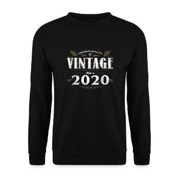 4 Jahre alter Jahrgang 2020 Limitierte Auflage 4. - Unisex Pullover - Schwarz - Vorne - Alina (178cm) & Michal (187cm)