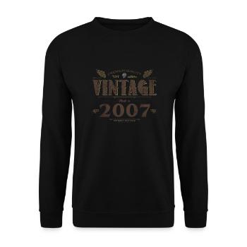 17 Jahre alter Jahrgang 2007 Limitierte Auflage 17. - Unisex Pullover - Schwarz - Vorne - Alina (178cm) & Michal (187cm)