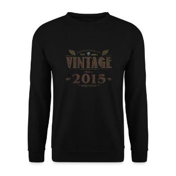 9 Jahre alter Jahrgang 2015 Limitierte Auflage 9. - Unisex Pullover - Schwarz - Vorne - Alina (178cm) & Michal (187cm)
