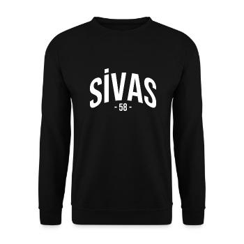 Sivas 58 Türkei Turkiye Geschenk Urlaub TR Türk - Unisex Pullover - Schwarz - Vorne - Alina (178cm) & Michal (187cm)