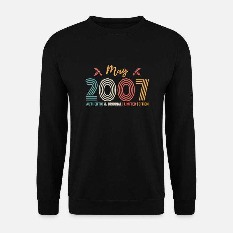 Mai 2007 Retro-Jubiläum Mai 2007 - Unisex Pullover - Schwarz