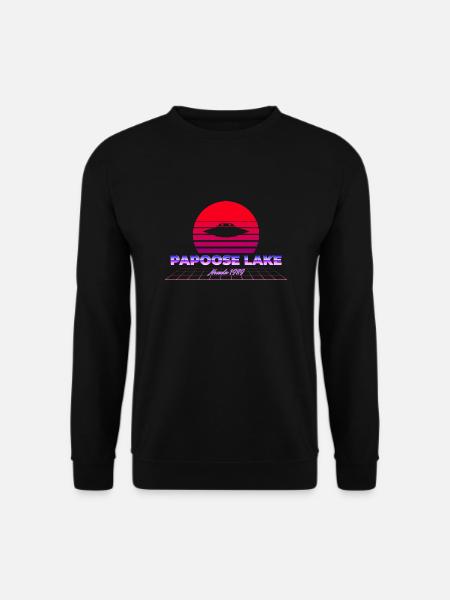 Vaporwave Papoose Lake Nevada Gebiet 51 S4 - Unisex Pullover - Schwarz