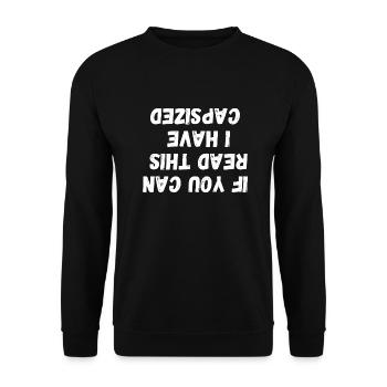 Wenn ihr das seht, bin ich gekentert - Unisex Pullover - Schwarz - Vorne - Alina (178cm) & Michal (187cm)