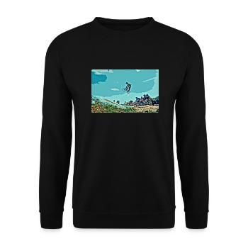 BMX Rennen Rennen ATV Motocross - Unisex Pullover - Schwarz - Vorne - Alina (178cm) & Michal (187cm)