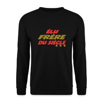 Elu Frère du siècle - Sweat-shirt Unisexe - noir - Devant - Alina (178cm) & Michal (187cm)