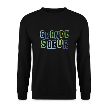 grande sœur, naissance, grossesse - Sweat-shirt Unisexe - noir - Devant - Alina (178cm) & Michal (187cm)