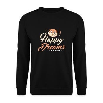 Sweet Dreams shirt - Happy Dreams T shirt - Unisex Sweatshirt - black - Front - Alina (178cm) & Michal (187cm)