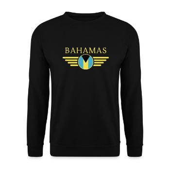 Ich liebe Bahamas, Eleganz Stil Design T-Shirt - Unisex Pullover - Schwarz - Vorne - Alina (178cm) & Michal (187cm)