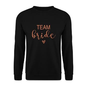 Team Bride - Unisex Pullover - Schwarz - Vorne - Alina (178cm) & Michal (187cm)