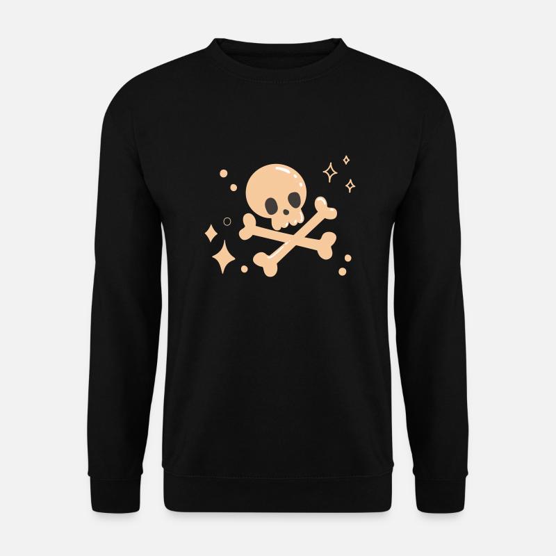 Süßer Totenkopf Pink Halloween Pinkoween - Unisex Pullover - Schwarz