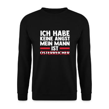 Austrians Austria - Unisex Sweatshirt - black - Front - Alina (178cm) & Michal (187cm)