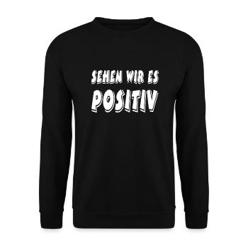 Positiv - Unisex Pullover - Schwarz - Vorne - Alina (178cm) & Michal (187cm)