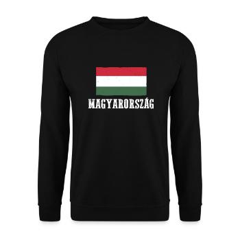Magyaren Ungarn - Unisex Pullover - Schwarz - Vorne - Alina (178cm) & Michal (187cm)