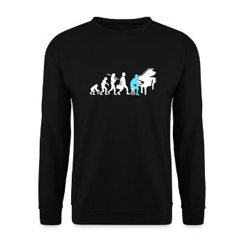 Evolution Touches d’instrument de piano Jouer de la musique - Sweat-shirt Unisexe - noir - Devant - Alina (178cm) & Michal (187cm)